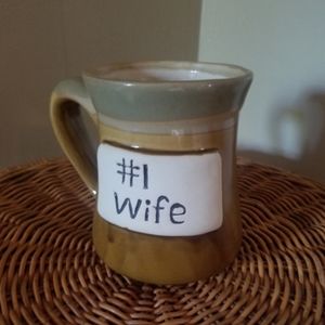 Large coffee mug #1 wife boho